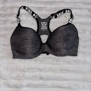 PINK Victoria's Secret Women's Gray Sports Bra